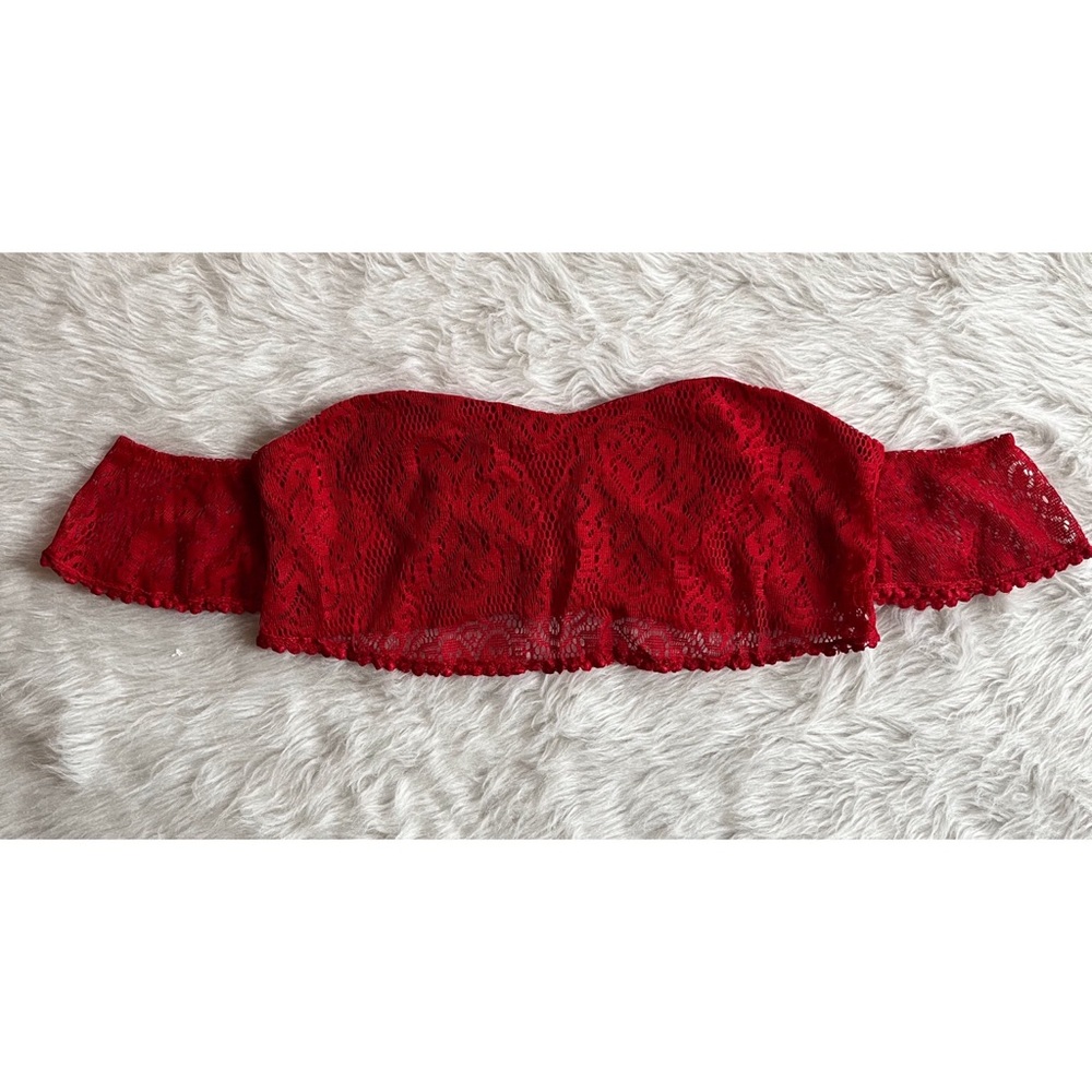 Red Lace 2 Piece Skirt Set Size Medium NWOT - Picture 8 of 12